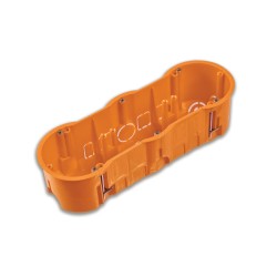 Montavimo dėžutė į gipsą pagilinta 3 vietų oranžinė PAWBOL