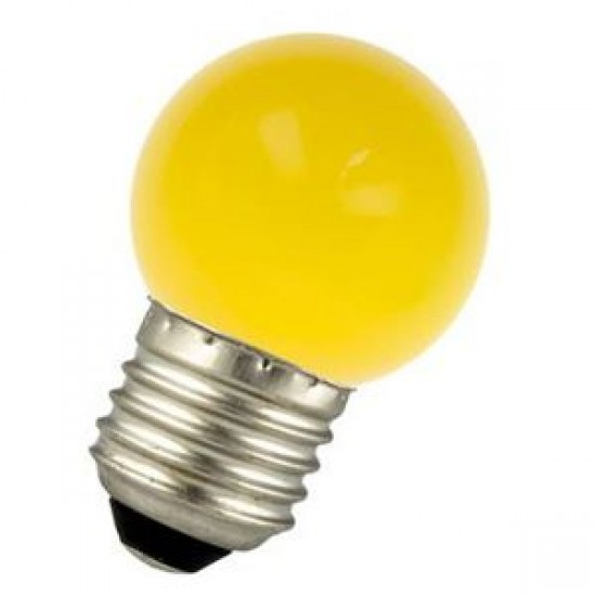 Lemputė LED E27 1W MB geltona POLAMP